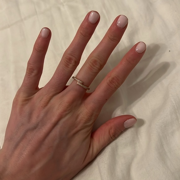 Rose gold Pandora CZ overlapping sparkle ring - 6 - Picture 4 of 4